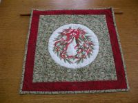 Winterberry Wreath Quilted Wall Hanging 